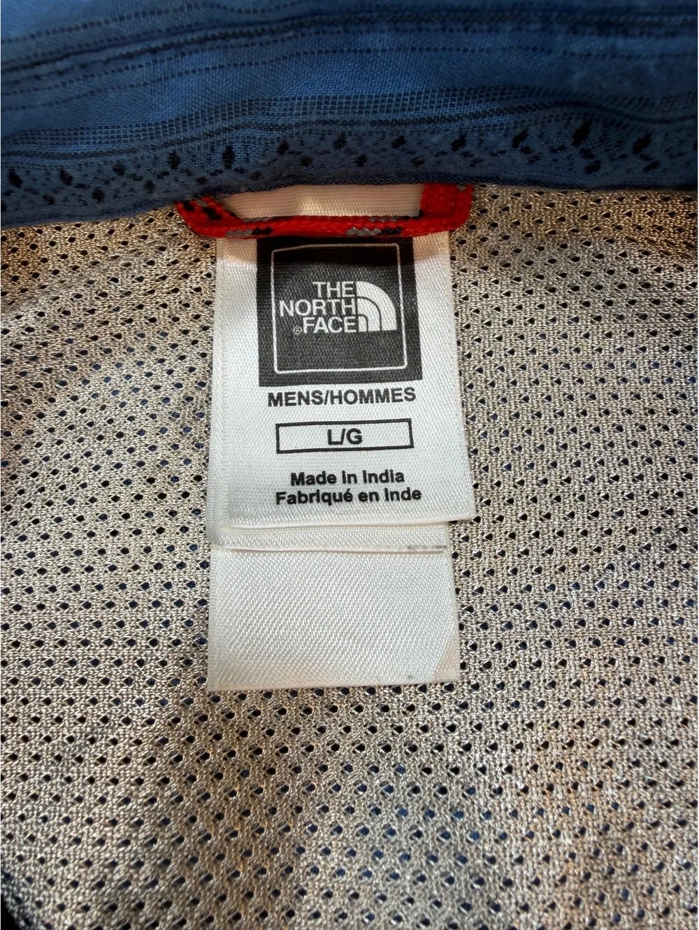 The North Face Men's Blue Modal Polyester Button-Up Shirt Large